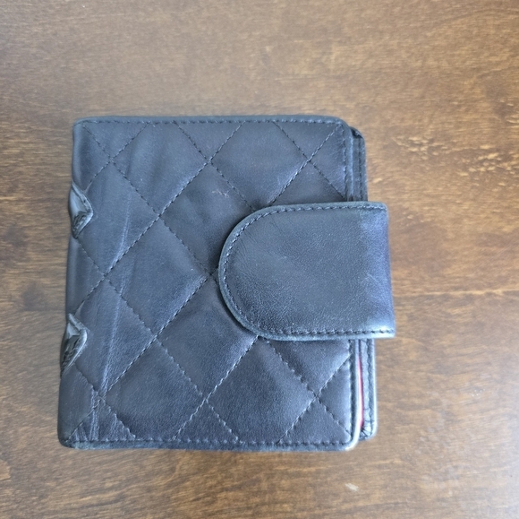 Authentic Chanel Quilted Lambskin Black Pink Wallet Women Coin Pouch Luxury - Picture 7 of 16